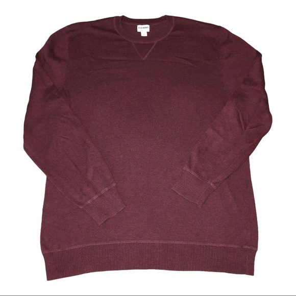 OLD NAVY Mens Burgundy Cotton Blend Crewneck Pullover Sweater Size XL - Picture 1 of 5